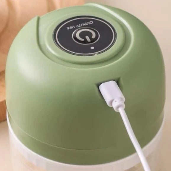 Mini Processador Elétrico Sem Fio 250 ml para Alimentos – Alho, Gengibre e Vegetais