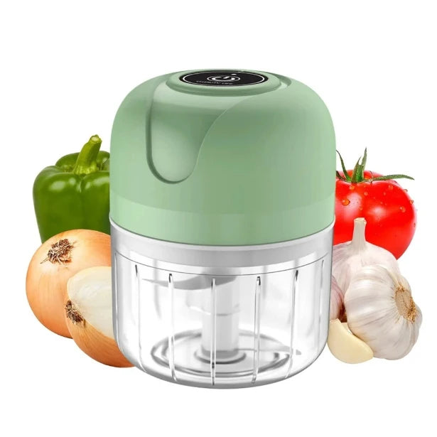 Mini Processador Elétrico Sem Fio 250 ml para Alimentos – Alho, Gengibre e Vegetais