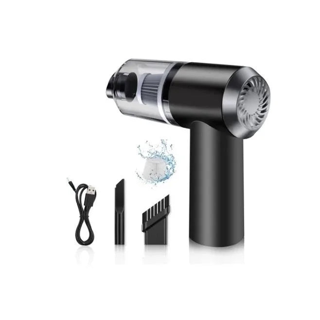 Mini Aspirador de Pó Portátil Recarregável Profissional Sem Fio para Limpeza de Carros 3 em 1: Sopra e Aspira Potentemente...