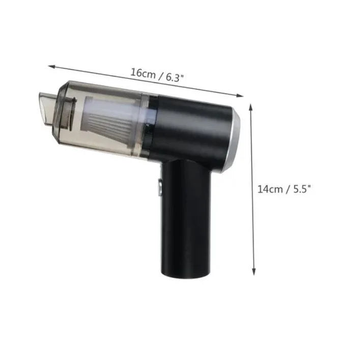Mini Aspirador de Pó Portátil Recarregável Profissional Sem Fio para Limpeza de Carros 3 em 1: Sopra e Aspira Potentemente...