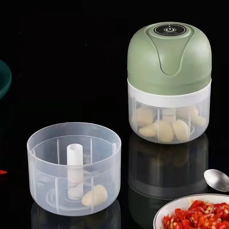 Mini Processador Elétrico Sem Fio 250 ml para Alimentos – Alho, Gengibre e Vegetais