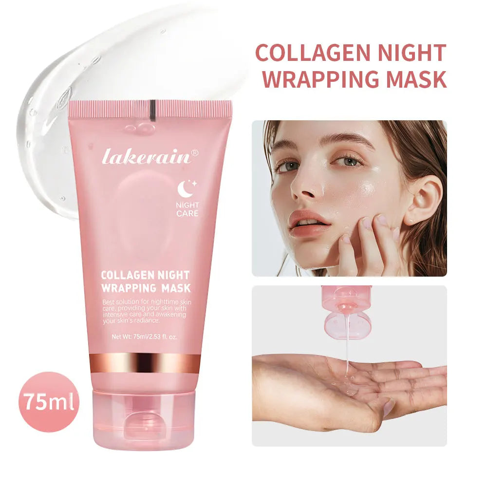 Máscara Facial Coreana de Colágeno Profundo Peel Off – Tratamento Antirrugas e Efeito Lifting – Máscara de Cuidados com a Pele Bio Pack para Uso Noturno (Overnight), Feminina